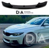 BMW 4 Series Convertible Gloss Black Side Skirts + Front Splitter Bundle